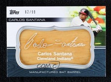 2010 Topps Update Manufactured Bat Barrels 62/99 Carlos Santana Rookie RC 0x0