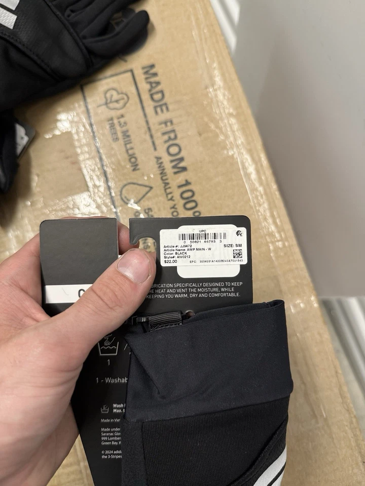 Guantes de running Adidas negros para mujer Foto 3 de 3