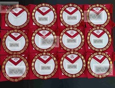 Masonic Regalia Royal Arch Apron Collar  Set of 12 