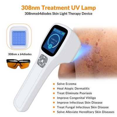 Face Hands Skin Diseases Treatment 308nm Excimer UV Light Therapy 64pcs Diodes