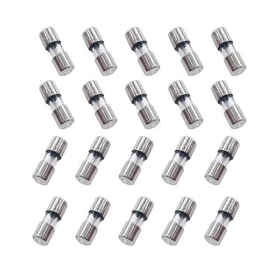 PENGLIN 20PCS Mini Glass Fuses 110V 125V 5A Slow-Blow Time Delay Fuse Light... 