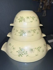 AWESOME Pyrex Shenandoah Set Three Nesting Bowls! 441, 442, 444 See Pics! GIFT!