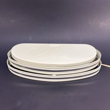 Vintage Beige Off-White Electro Portable Bed Headboard Lamp Light MCM Atomic