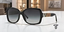 BURBERRY BE4160 34338G Black Grey Gradient 58 mm Women's Sunglasses