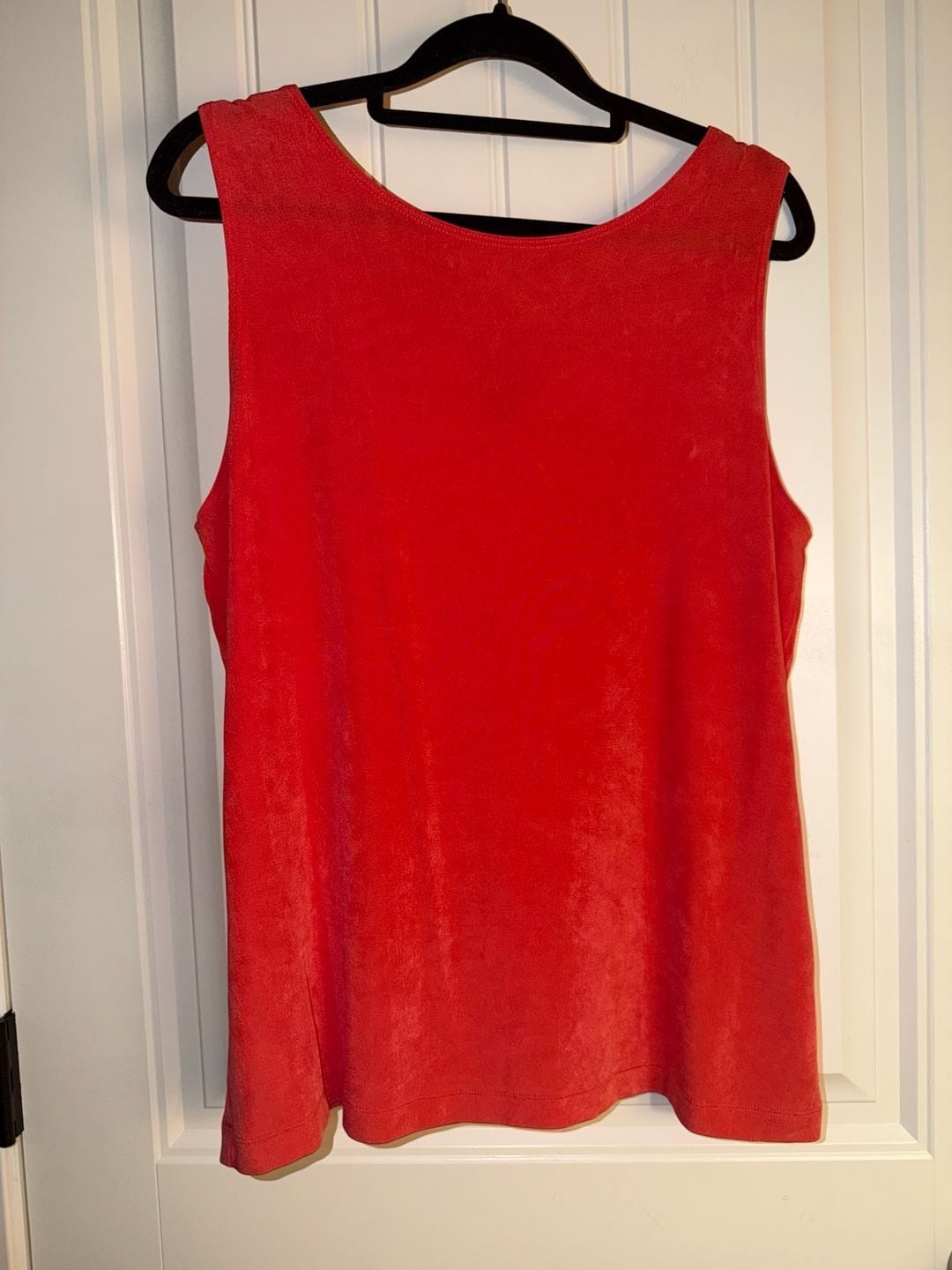 Chico's Travelers Scoop Neck Tank Top Size 2 (US 12/14) Red, photo 2