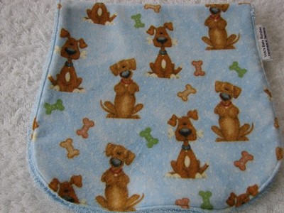 Handmade Elephant On Blue Burp Cloth – Towelling Back, Great Baby Shower Gift