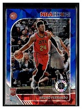 2019-20 Hoops Premium Stock #228 Bruno Fernando Prizms Blue Cracked Ice Hawks