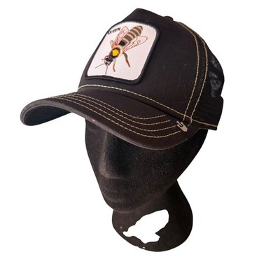 Goorin Bros The Farm Queen Bee Trucker Hat Mens Black Mesh Snapback Cap Patch H
