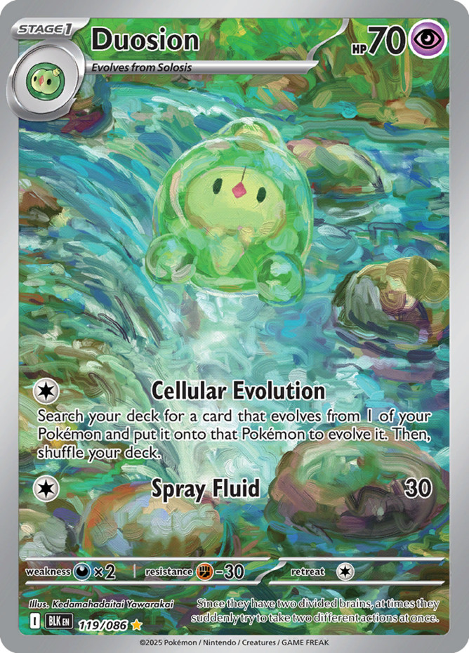 NM-Mint Duosion - 119/086 - Illustration Rare Pokemon Black Bolt