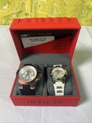 Invicta Couples Gift Set Watch Black And White Great Wedding Gift **Never Worn**
