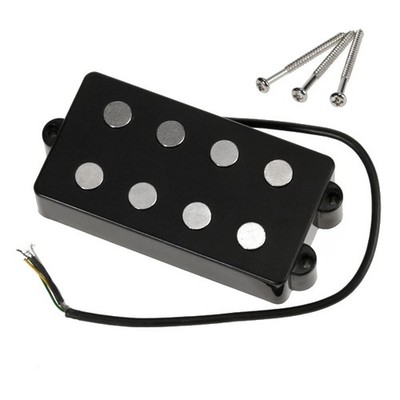 4 Saiter Bass Humbucker Tonabnehmer Schwarz