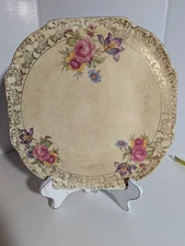 Elijah Cotton Ltd Staffordshire Lord Nelson Ware Floral Plate
