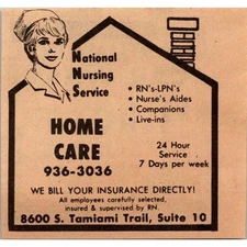 National Nursing Service Home Care RN'S-LPN'S Nurses 1981 Ft. Myers Ad SAI5-5