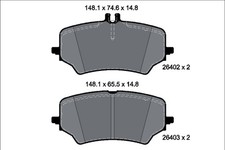 TEXTAR Bremsbelagsatz Scheibenbremse Q+ 2640201 für MERCEDES EQE V295 SUV X294