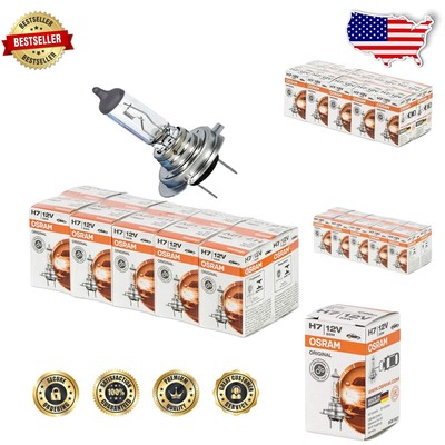 Bulk Purchase: 10X H7 Halogen Headlight Bulbs, 12V, 55W - Safe Driving Solution