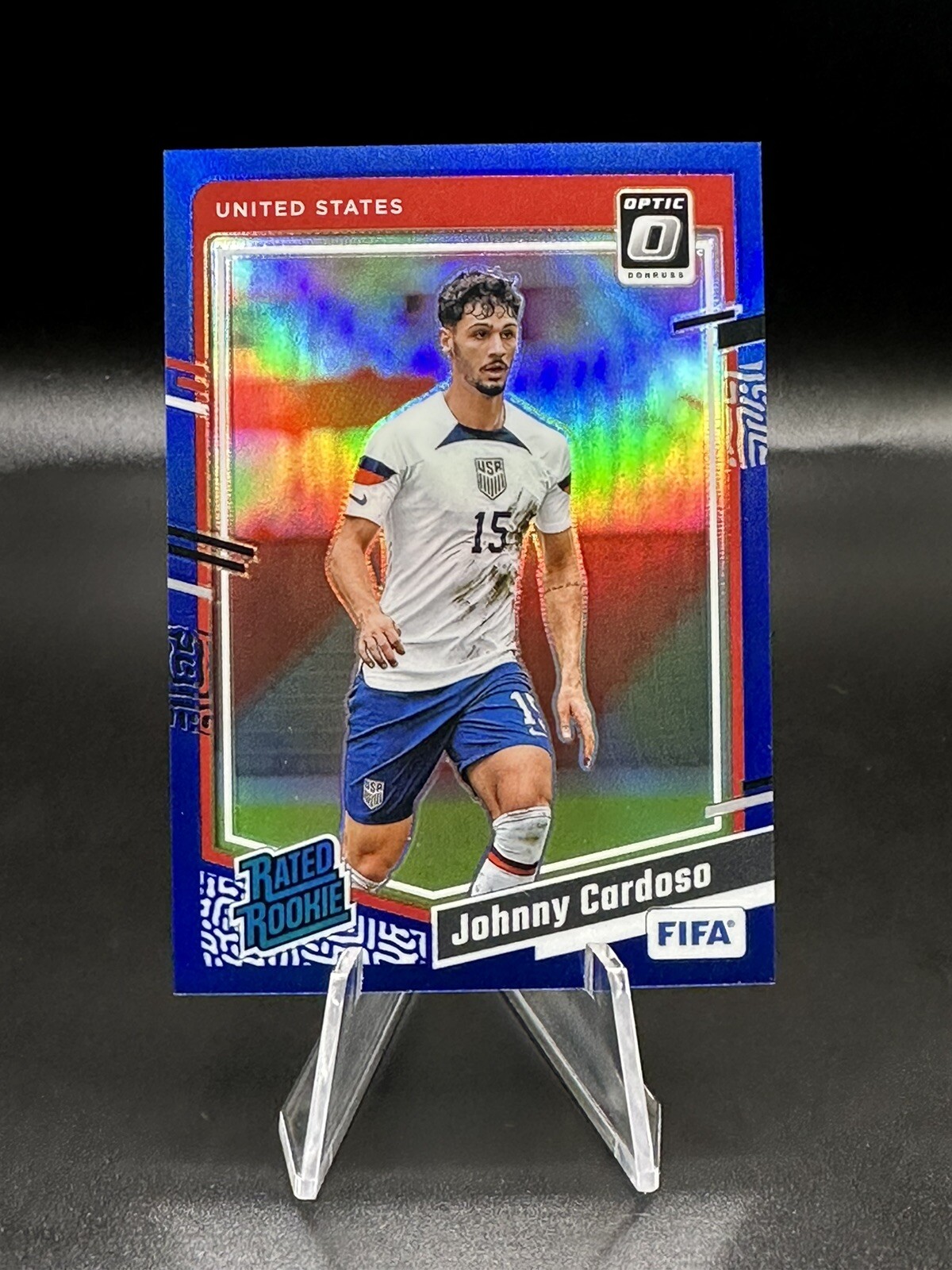 2023-24 Donruss Soccer Johnny Cardoso Blue Optic Rated Rookie /99 #180