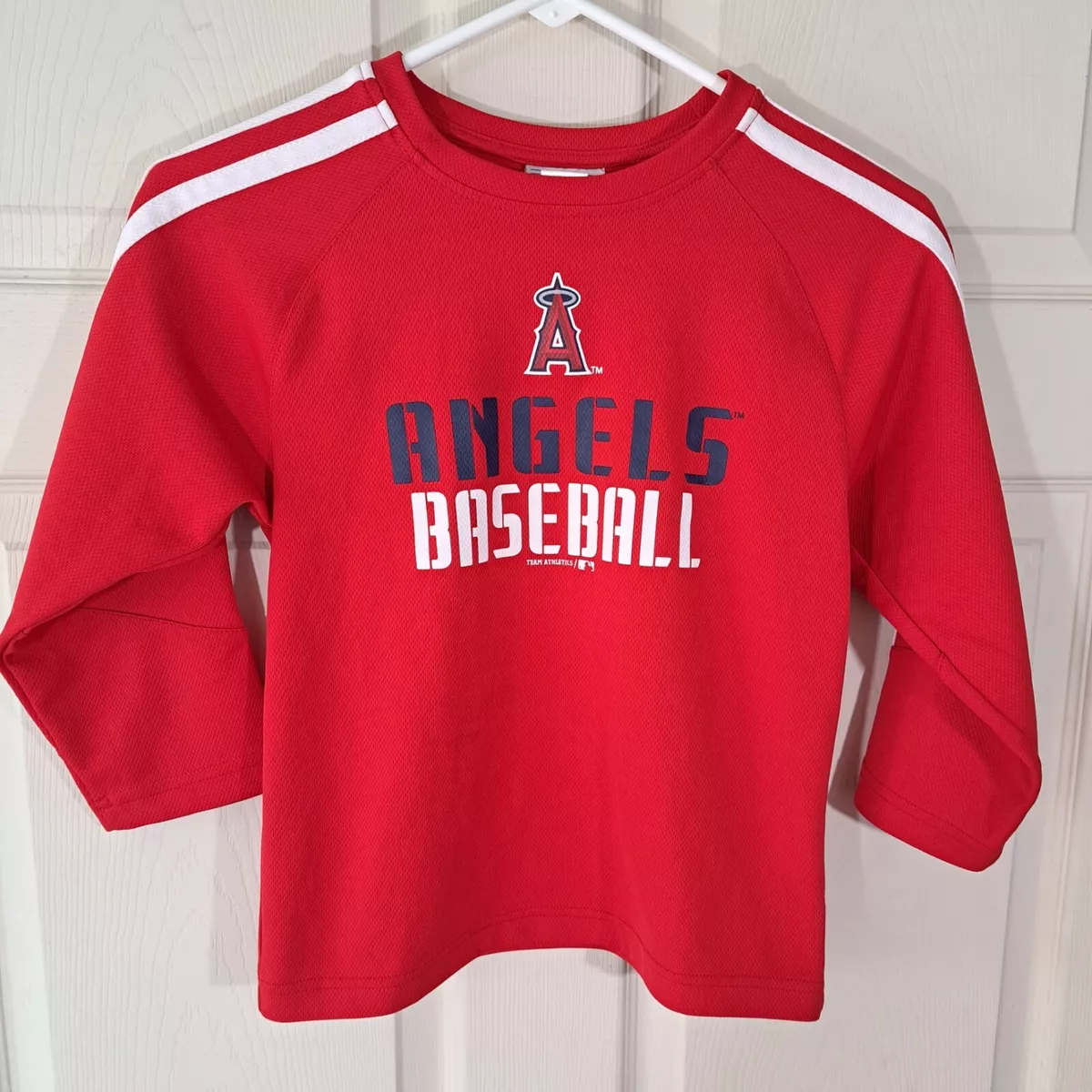 Los Angeles Angels Baseball Shirt Kids Size S Red Genuine Merchandise MLB