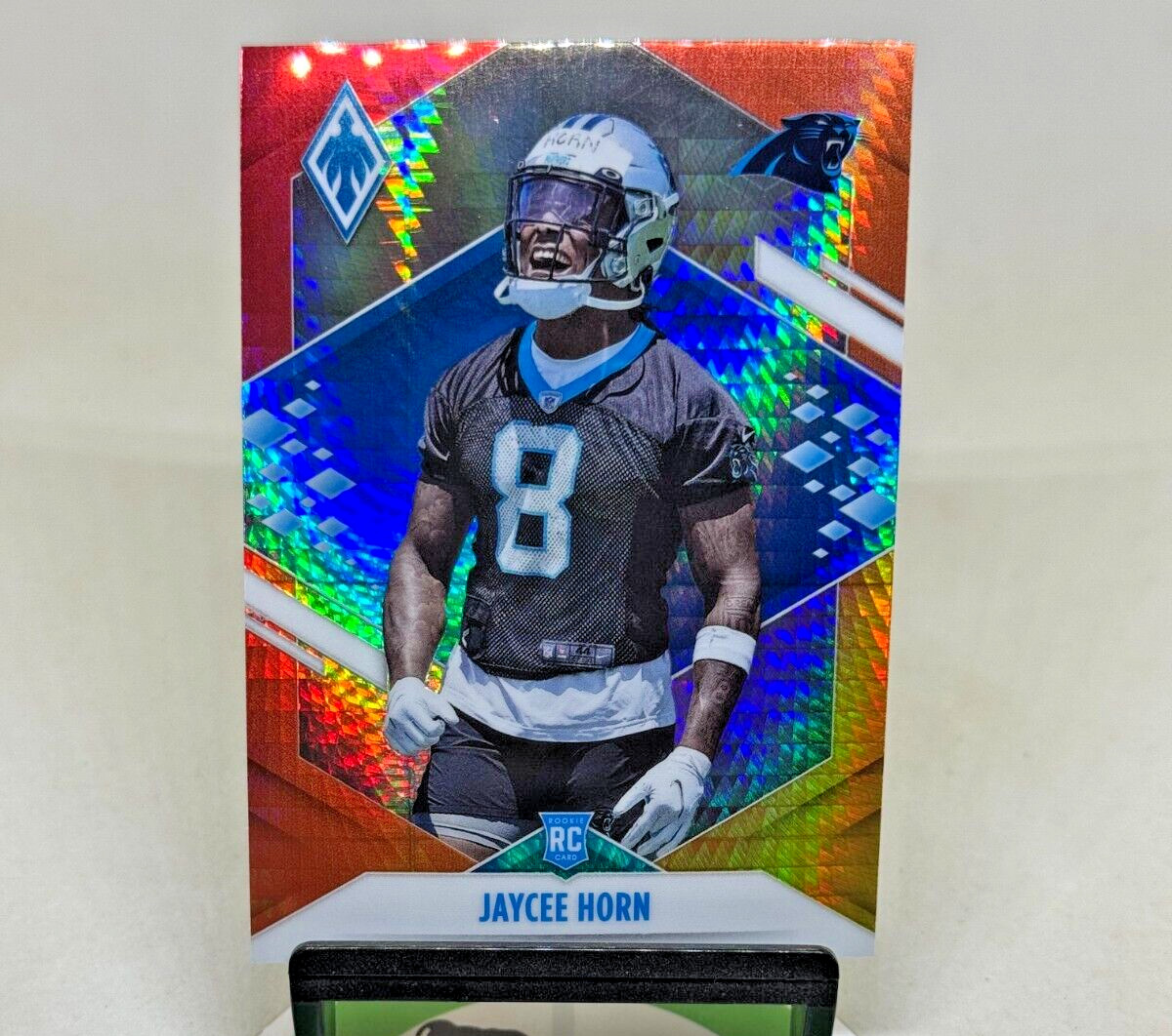 2021 Panini Phoenix NFL Fire Burst 144 Jaycee Horn RC Carolina Panthers