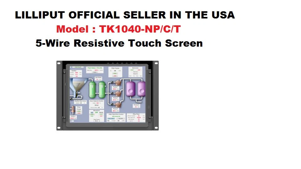 LILLIPUT 10.4" TK1040-NP/C/T 5-wire resistive 4:3 HDMI Open frame Touch screen - Image 2 of 4