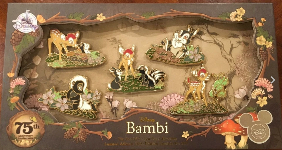 Nuevo juego de 5 LE 300 2017 D23 Expo Bambi 75 aniversario en caja Foto 3 de 3