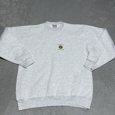 Vintage Oneita Sweatshirt Adult Large Christmas Embroidered Crewneck