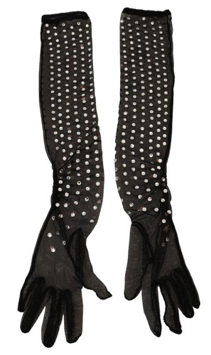 Dolce & Gabbana Elegant Elbow Length Black Women's Gloves Authentic