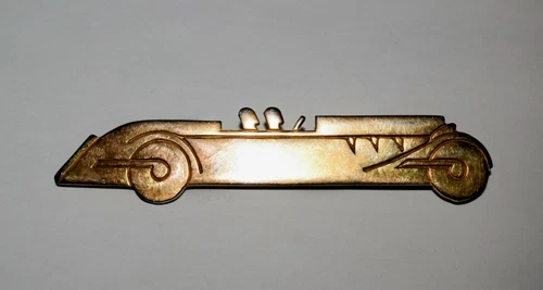 Vintage Art Deco Automobile Car Brooch Costume Jewelry Streamlined