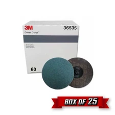 3M 36535 | Green Corps Roloc Disc, TR, 3.000" x 60 Grit (Replaces 01407) {25pk}