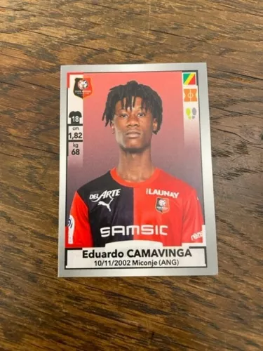 Panini Foot 2019-20 Eduardo Camavinga Rennes Rookie #424 Sticker new mint