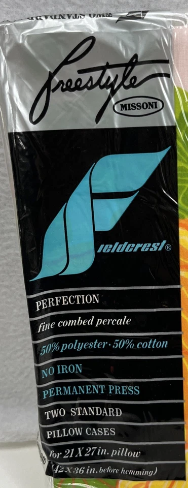 Dos fundas de almohada estándar Freestyle Missoni de Fieldcrest 21x27 NUEVAS Foto 2 de 4