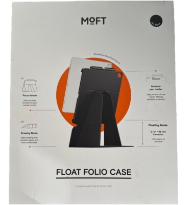 MOFT iPad Air 13'' (M2) Float Folio Case Jet Black Color Movas Vegan Leather