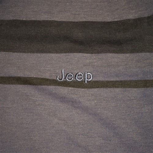Official Men's Jeep Polo Shirt Size L Large Blue Striped eBay