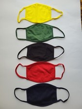 Face Mask Two Ply Cotton Washable/Reusable Choose Colors Sold 10 To A Pack
