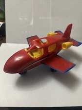 VTG American Plastic Toys Inc Airplane #87040 MADE IN USA  APC RARE HTF Red