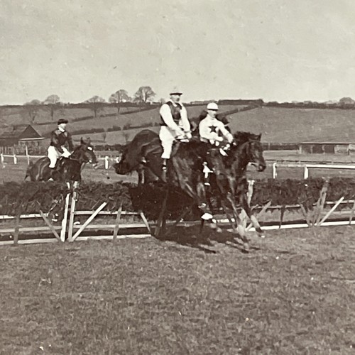 VINTAGE ORIGINAL Photograph Stereograph C1900 Junk BW Art Cafe Murdle Racing
