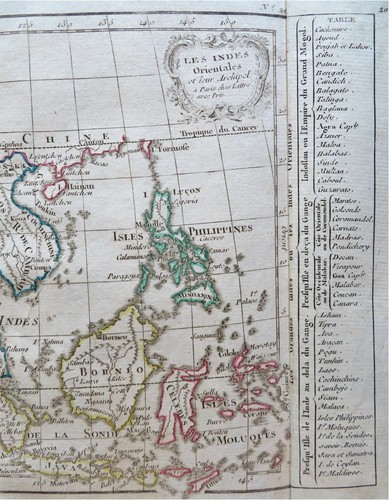 Südostasien Mogul Indien Thailand Indonesien Malaysia um 1815 Lattre Karte - Bild 3 von 4