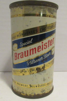 Vintage Beer Can Braumeister Special Pilsener 12oz Flat Top Milwaukee Brewery WI