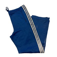VTG ADIDAS ATP KEYROLAN BLUE WHITE ATHLETIC TRACK PANTS XL BAGGY TREFOIL 76 