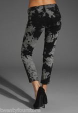 Current Elliott Jeans The Stiletto Skinny in Smokestack Python Black Gray 24 25
