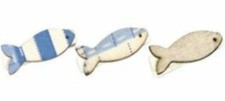 RAYHER - 6 PEZZI - MOLLETTE IN LEGNO CON PESCI 3,5CM
