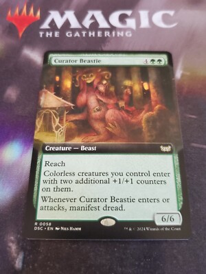 Mtg. Curator Beastie. Extended Art. Duskmourn. Pack Fresh 