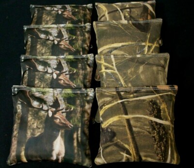 CUSTOM DEER REALTREE MAX 4 Camo 8 ACA Regulation Hunting CORNHOLE BEAN BAGS #5