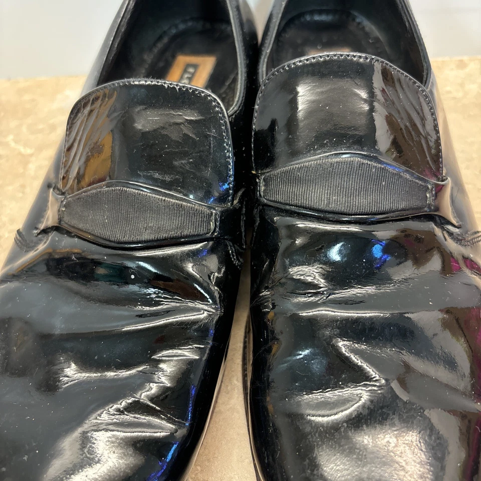 Florsheim Shoes Men 38 Penny Loafers Slip On Flats 449705 Black Patent Leather - Image 4 of 4