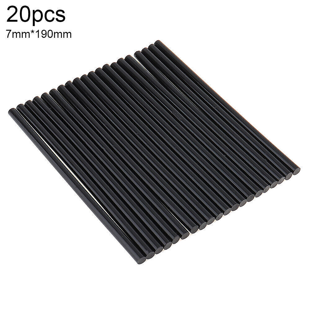 20pcs Hot Melt Black Glue Sticks Adhesive For Glue Gun Heating Craft 7mm x 190mm