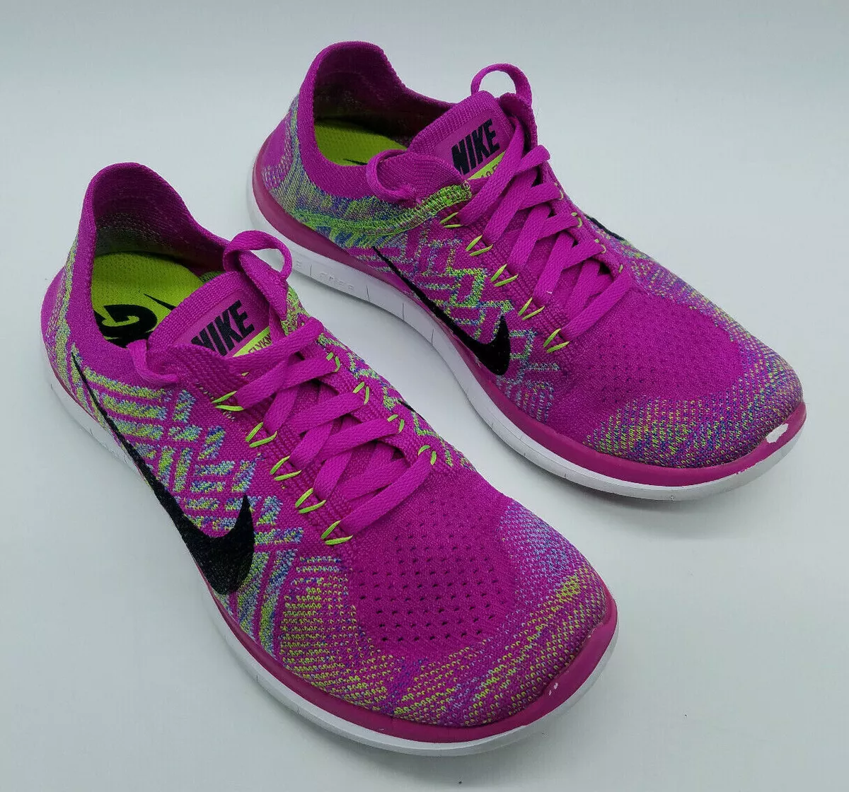 Nike Free 4.0 Women&#039;s Running Shoes 6.5 Bright Pink Fuschia eBay