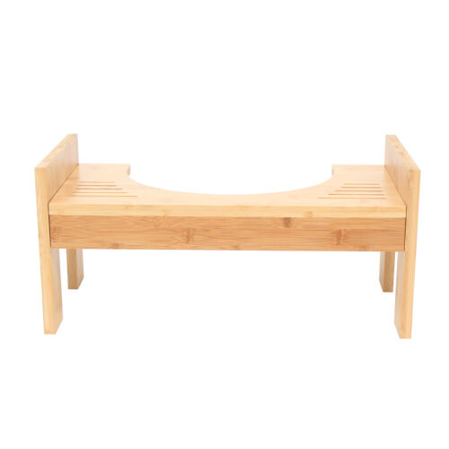 Toilettenhocker Holz Klohocker Erwachsene Toilettenhocker aus Bambus WC Hocker - Bild 5 von 15