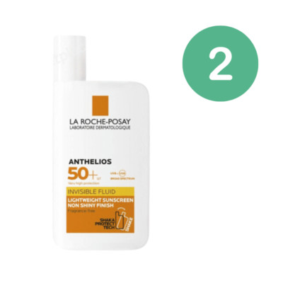 Lot of 2| La Roche Posay Anthelios Invisible Fluid SPF 50+ 50ml