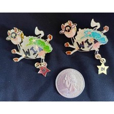 WI Destination Imagination DI Glitter Cow Pin Star Charm New In Bag Set of 2