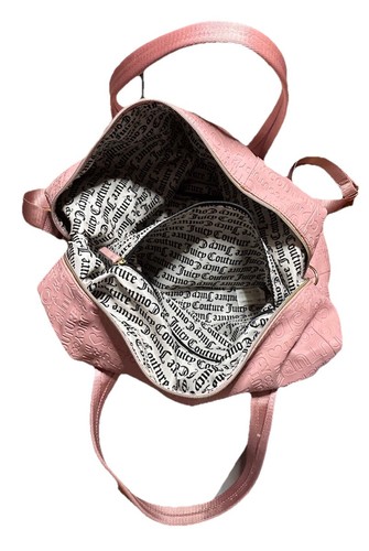 Juicy couture pink, embossed weekender/duffel bag - Picture 4 of 4