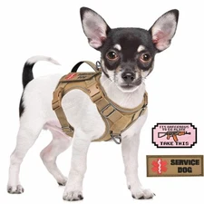 Tactical Dog Harness for Small Puppy, No Pull Military Service Dog Vest with ...